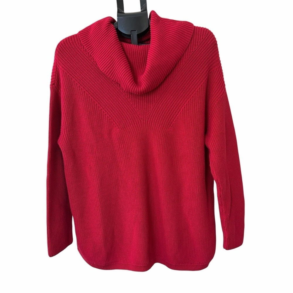 Talbots Plus Cowl Neck Knit Sweater In Red Size 1X
